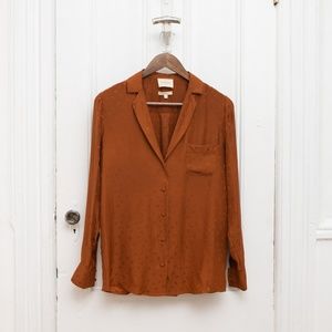 NWOT Sezane 100% silk blouse